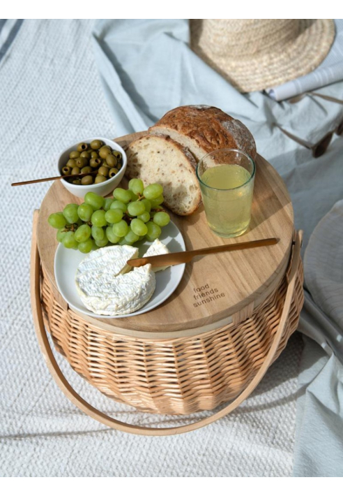 Leeff Cesta de picnic Peppe con interior isotérmico y tapa multifunción ()