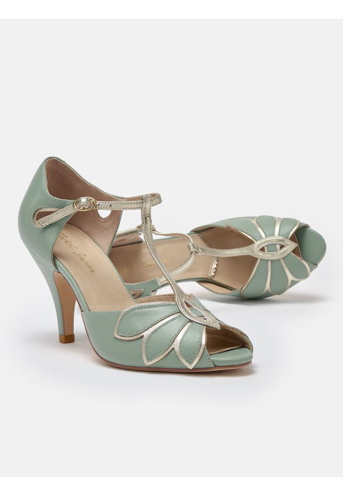 Rachel Simpson Mimosa Zapatos de Novia Verde Menta