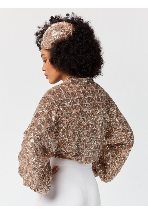 Poirier ST-75325 Bronze - Estola con Lentejuela