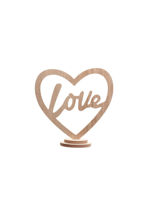 Decoración Love Soporte Natural