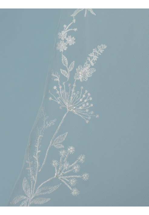 Poirier S476-280 Velo Flores Bordadas