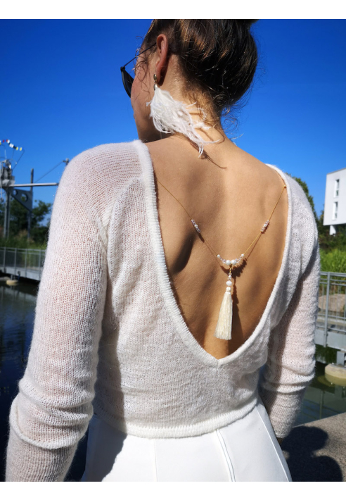 Forever & Eva Suéter de novia de punto ligeramente transparente P5300 ()