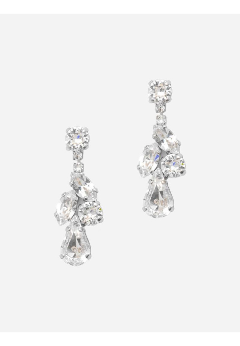 Abrazi Zoe Swarovski Pendientes Plata