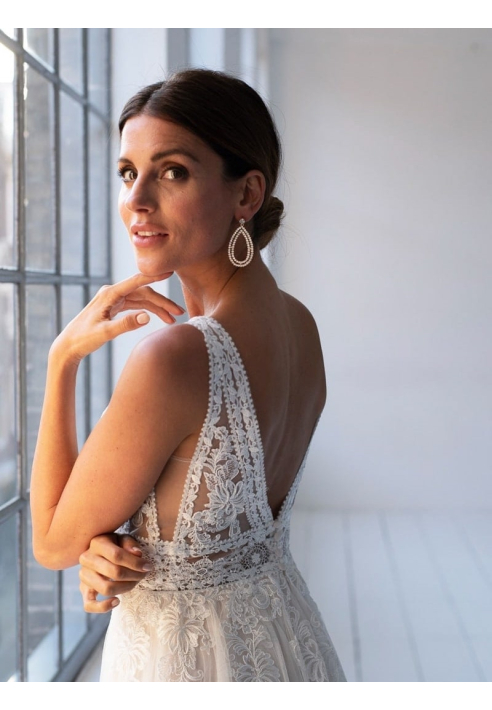 Abrazi Grace Swarovski Pendientes Oro