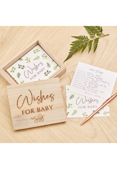 Ginger Ray BAB-117 Botanical Baby - Tarjetas de Deseo para Baby Shower ()