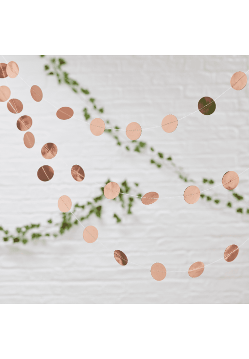 Ginger Ray BB-277 Guirnalda de círculos Beautiful Botanics Rosa Dorado ()