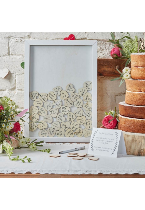 Ginger Ray BH-738 Libro de visitas con marco desplegable ()