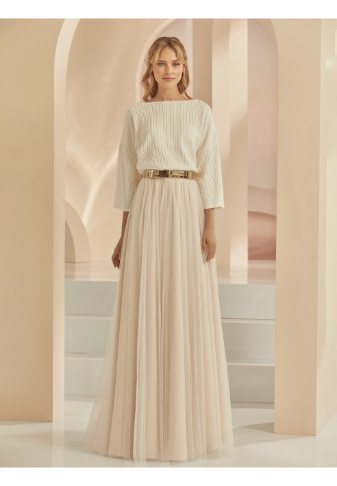 Bianco Evento Bamaris Falda Larga Champagne ()
