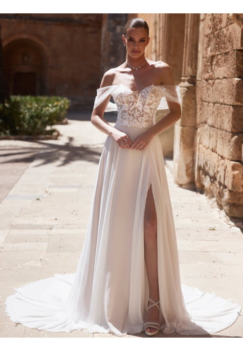 Bianco Evento Raisa Falda de novia ()