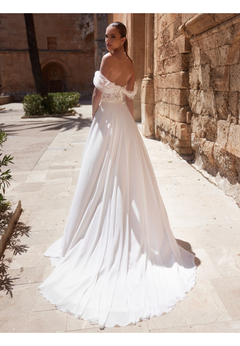 Bianco Evento Raisa Falda de novia