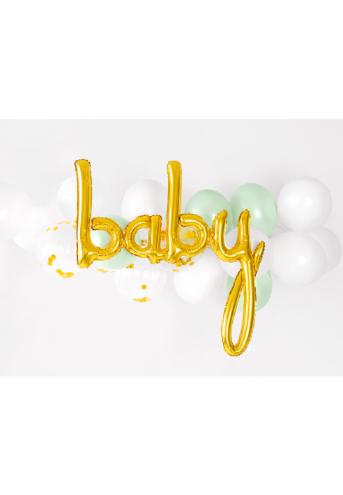 Party Deko FB42M-019 - Globo de Foil "Baby" Dorado