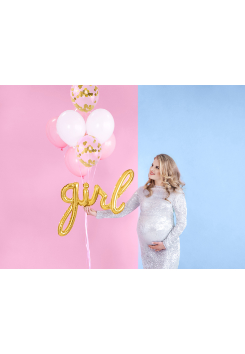 Party Deko FB43M-019 - Globo de foil "Girl" Dorado ()