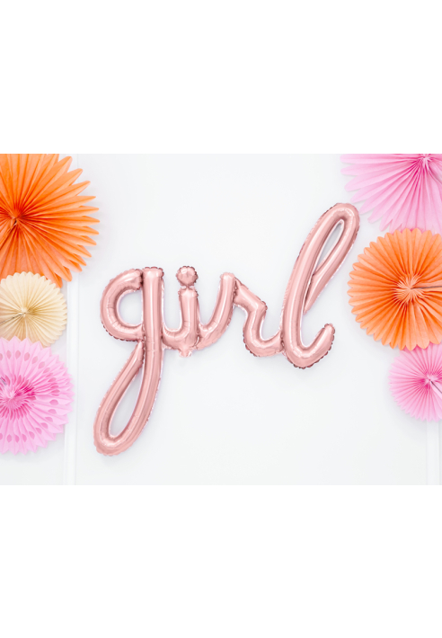 Party Deko FB43M-019R -Folienballon Chica Rosadorado 77cm ()