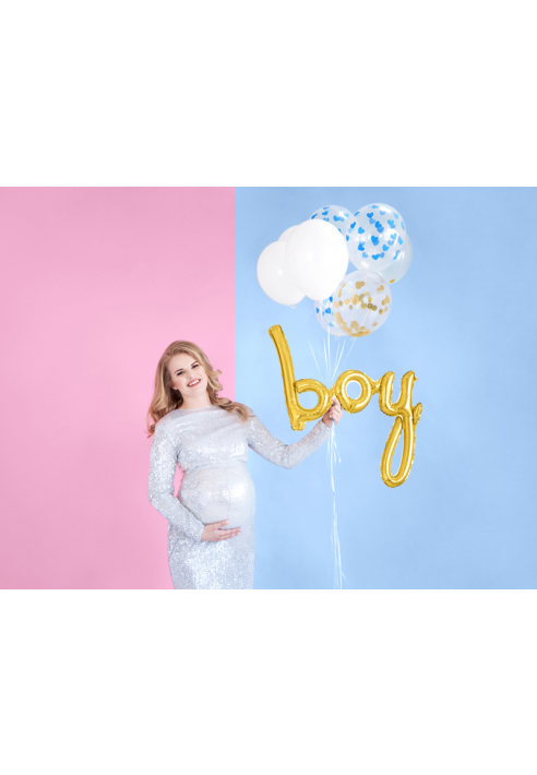Party Deko FB44M-019 -Globo de Foil "Boy" Dorado ()