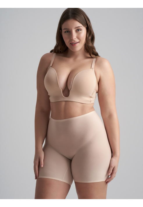 BYE BRA Uni Stretch |Short de Cintura Media Beige ()