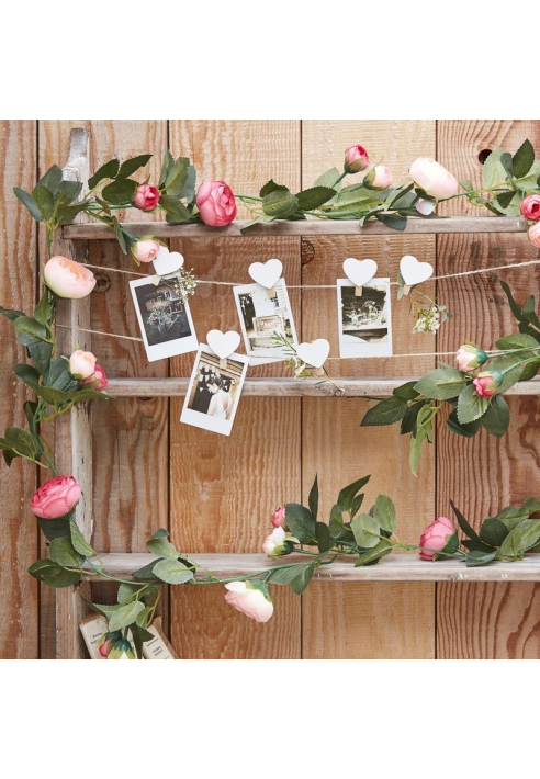 Rustic Country CW-282 Guirnalda Decorativa de Rosa