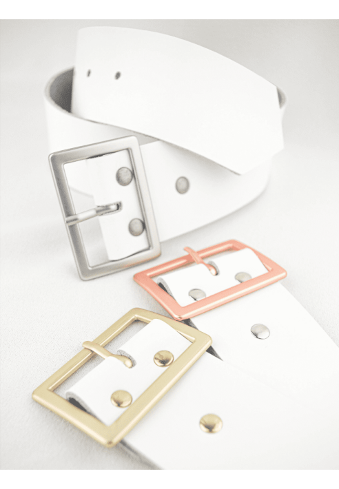 Forever & Eva G1005 Cinturón de Cuero Oro