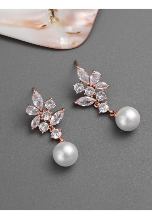 G. Westerleigh ER4149RG Pendientes Novias Rosa Dorado