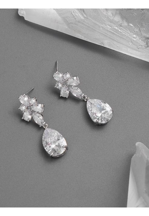 G. Westerleigh ER4154 Pendientes Novias Plata