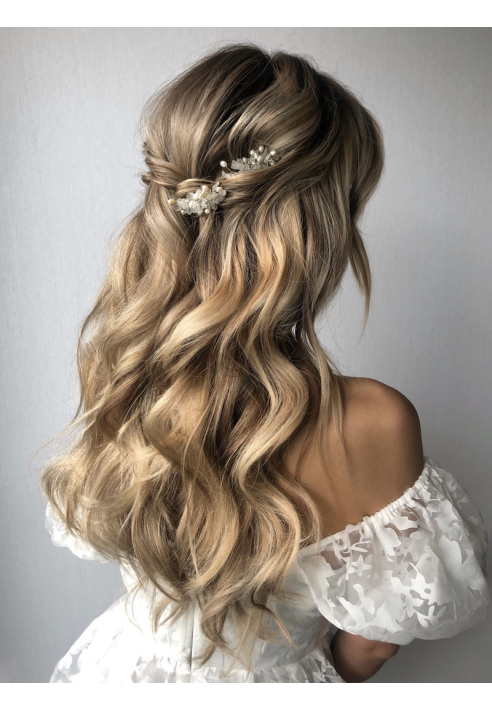 Sally Jane Bridal Horquillas Ilse Plateadas ()