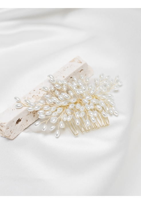 Abrazi Theresa Peine de Novia Oro