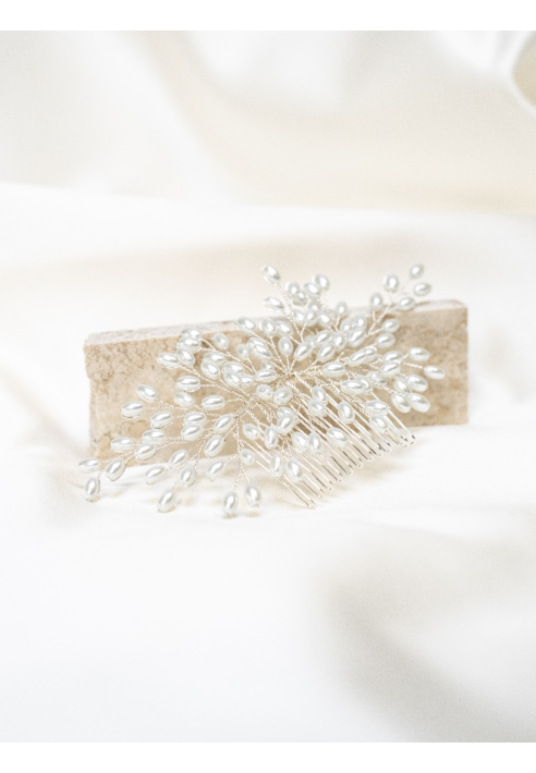 Abrazi Theresa Peine de Novia Plata