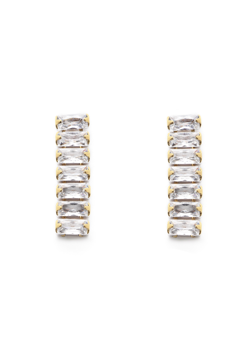 Abrazi Baguette Pendientes Oro