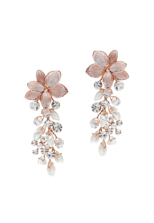 Pendientes Poirier NC-1334 Rosa Dorado