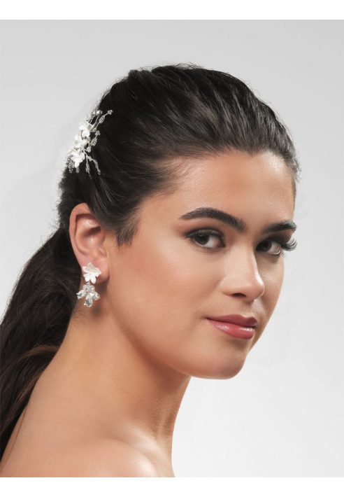 Poirier NC-1345 Pendientes Marfil/Plata ()