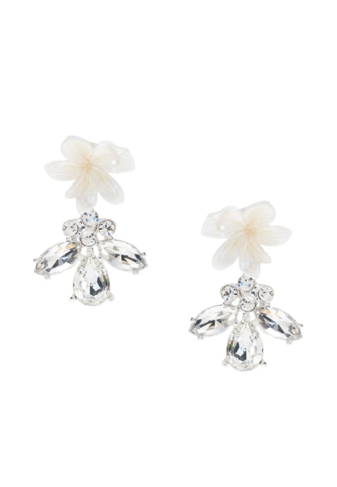 Poirier NC-1345 Pendientes Marfil/Plata 