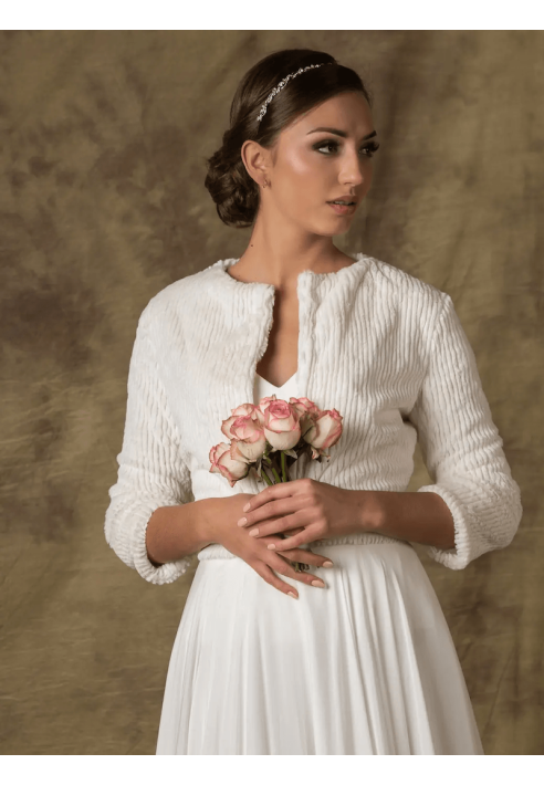 Novias FRESIA F13 - Chaqueta de piel sintética Marfil ()