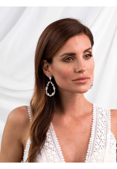 Abrazi Jane Swarovski Pendientes Plata ()