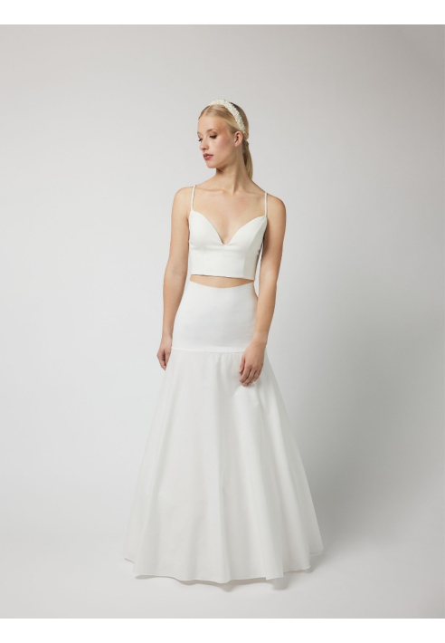 Poirier PC45-190J Enagua Línea A 190 cm Marfil Blush ()