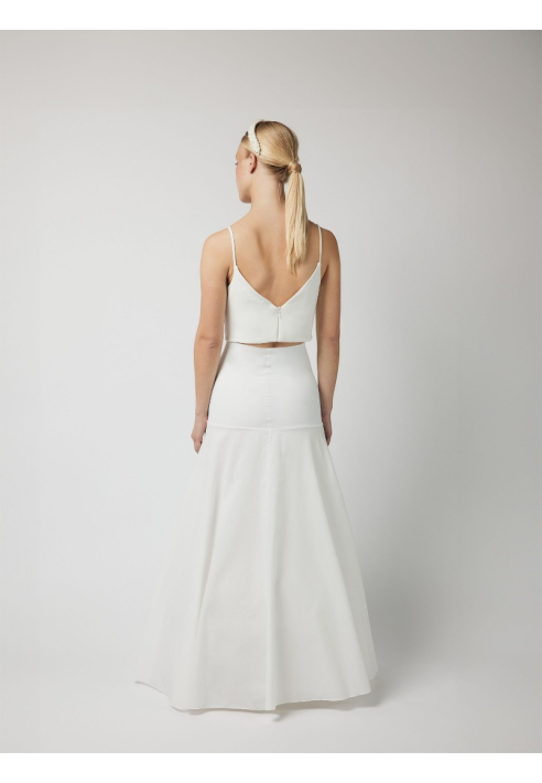 Poirier PC45-190J Enagua Línea A 190 cm Marfil Blush