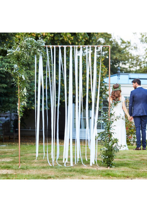 Ginger Ray BR-303 Fondo de cinta blanca para boda