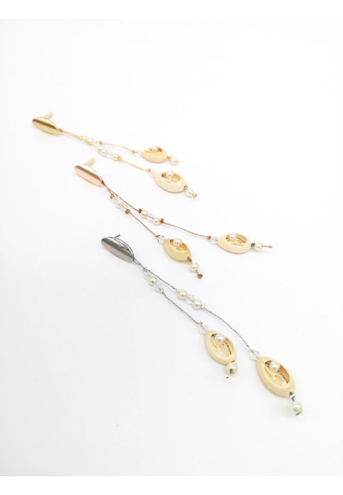 Forever & Eva O202L Pendientes de Plato Largo