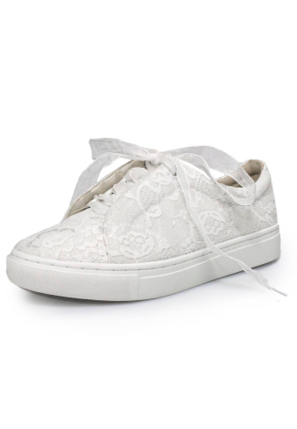White Lady 936 Lace Wedding Sneakers