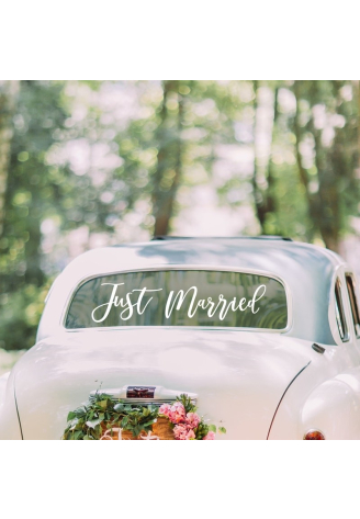 Ginger Ray Gold Wedding Just Married Car Sticker GO-125