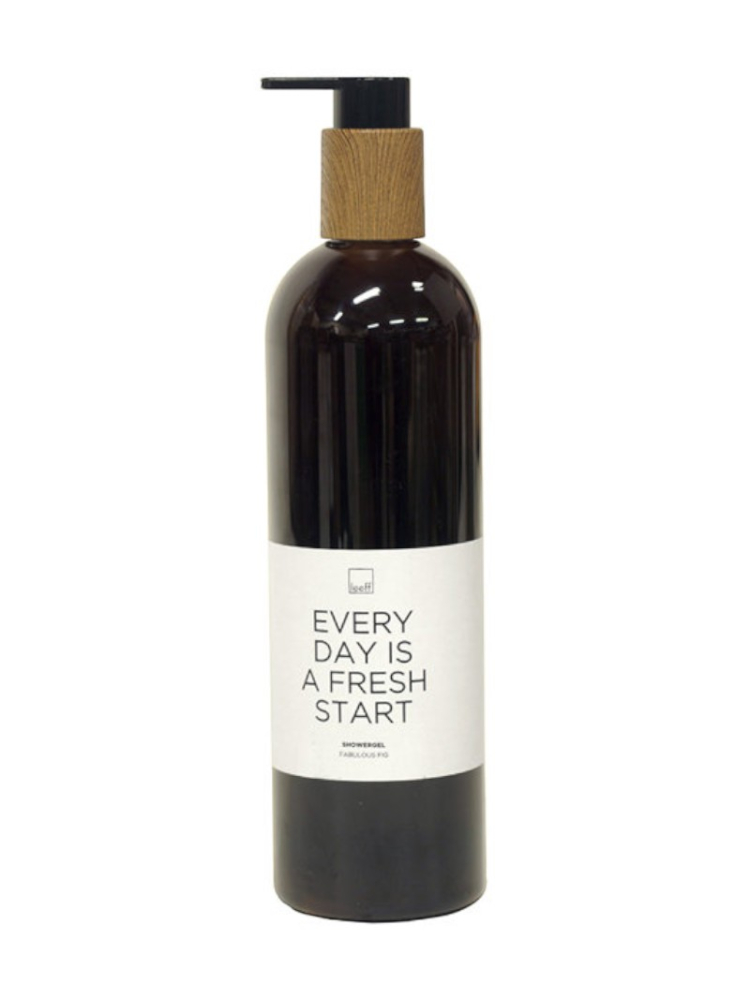 Leeff 18152 Gel de ducha Fabulous Fig — 'Every day is a fresh start' (negro) main product photo