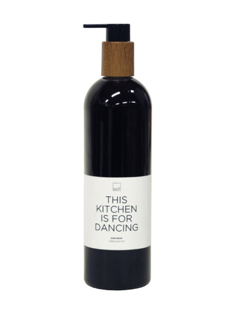 Leeff 18155 Jabón para platos Fabulous Fig — This Kitchen Is For Dancing (negro) main product photo