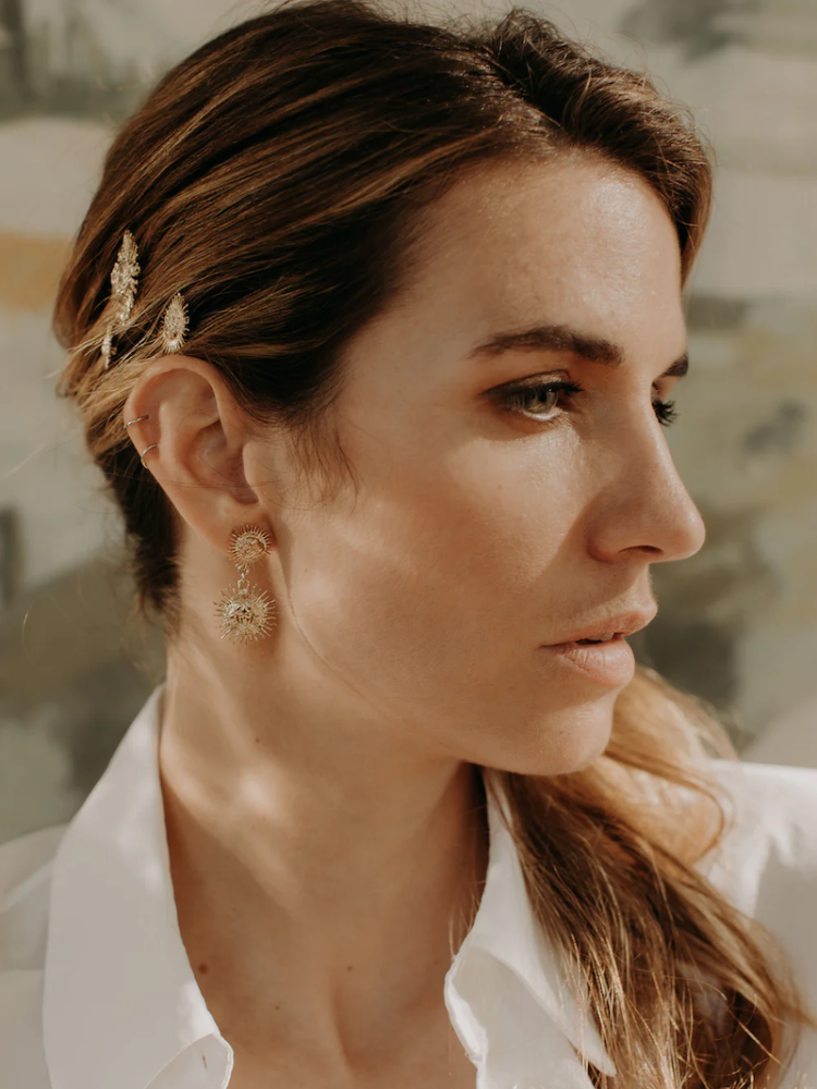 Lizeron Soleil Gold Pendientes main product photo