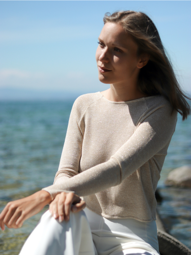 Forever & Eva P5305 Suéter Dorado main product photo