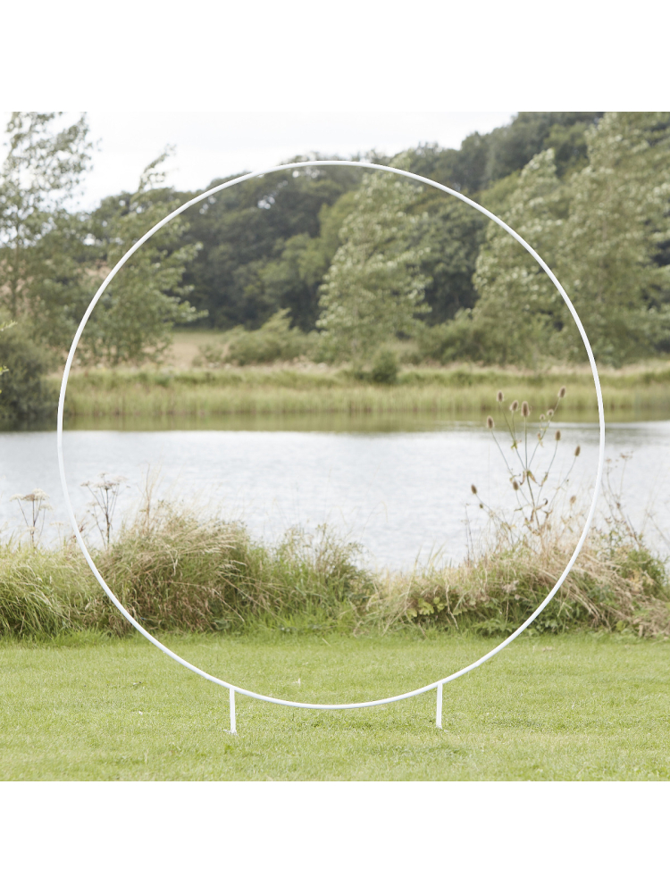 Ginger Ray BRA-340 Arco de Boda Redondo Blanco main product photo