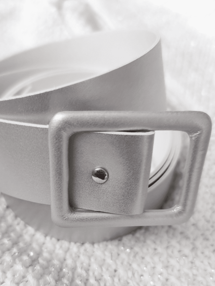 Forever & Eva G1011 Cinturón Piel Imitación Plata main product photo