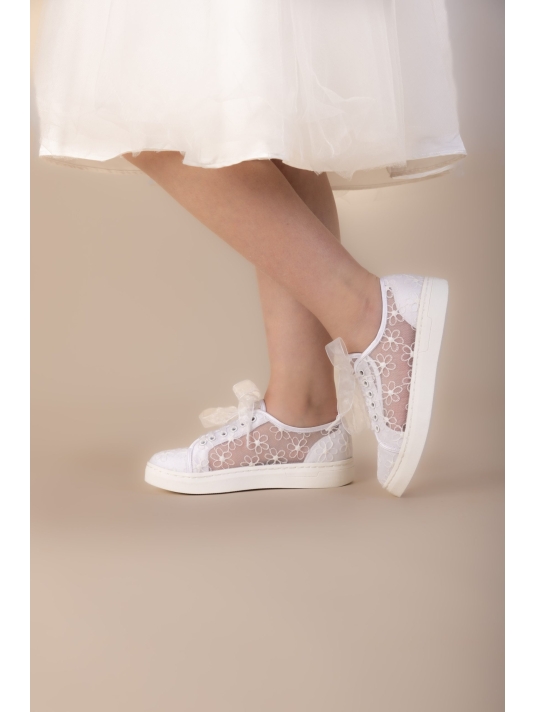 The Perfect Bridal Company Fifi zapatillas infantiles boda blanco main product photo