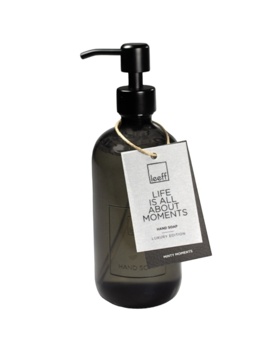 Leeff 18373 Dispensador de jabón de vidrio — Minty Moments Gris main product photo
