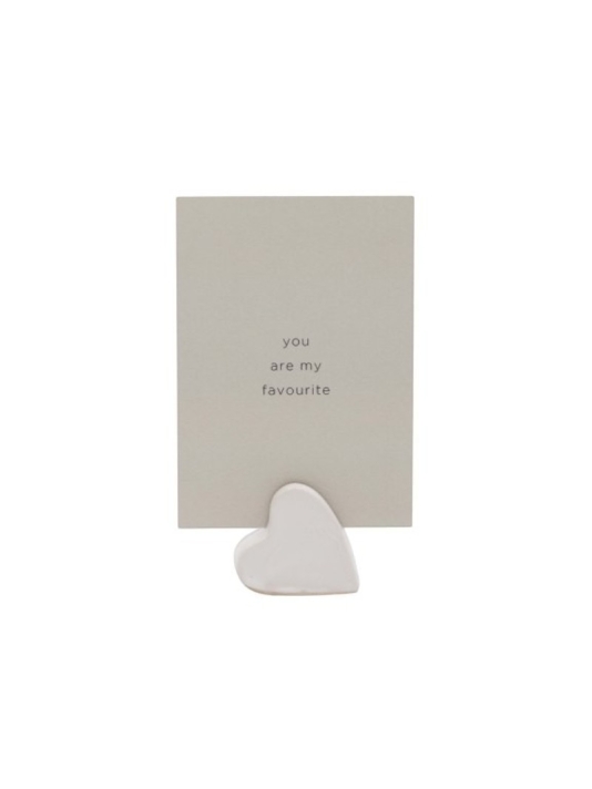 Leeff 18874 Sujetatarjetas Claire con tarjeta 'You are my favourite' — Natural main product photo