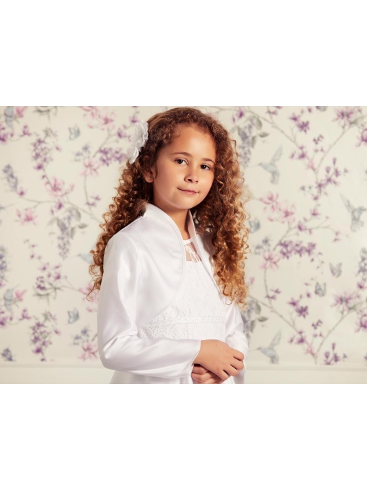 LILLY 09-984-WH Bolero de satén blanco main product photo