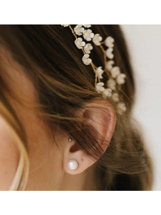Sally Jane Bridal Pendientes de Madreperla Chapados en Oro main product photo